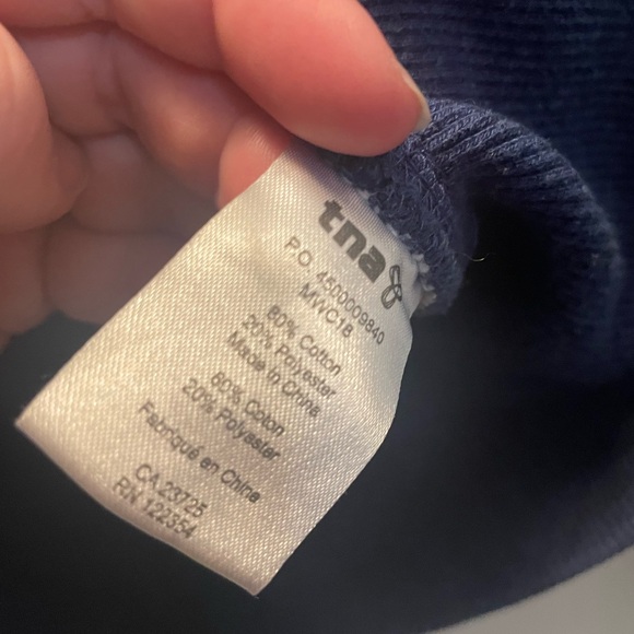 TNA Aritzia Blue Logo Hoodie Size Medium - Picture 9 of 16